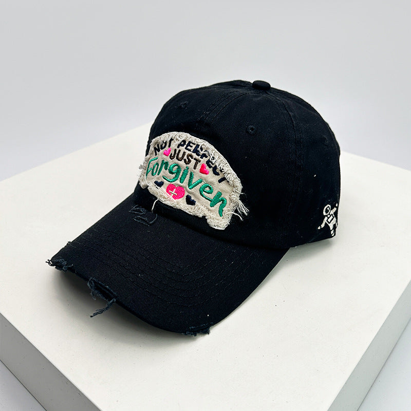 Women's Distressed Cotton Inspirational Baseball Cap Stornfield