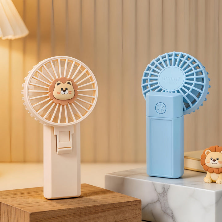 Women's Portable Mini Handheld Fan with Cute Lion Design Stornfield