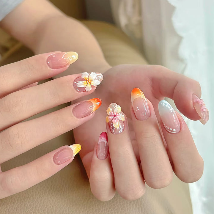 Floral and Ombre Press-On Nail Art Set Stornfield