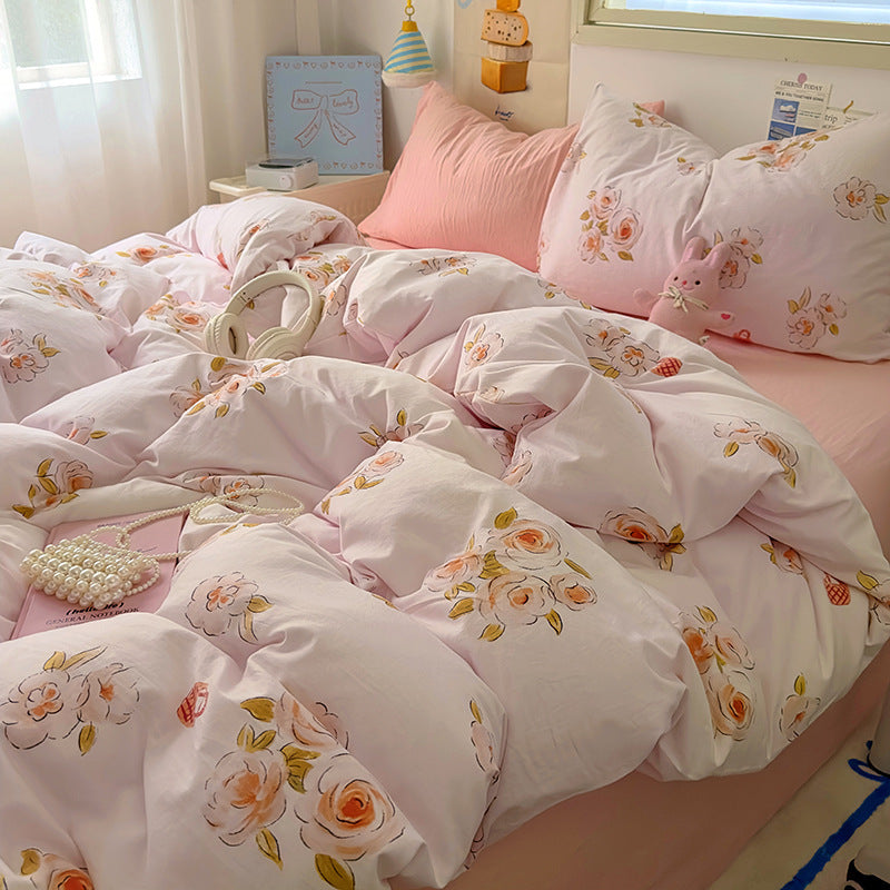 Floral Patterned Quilted Duvet Cover