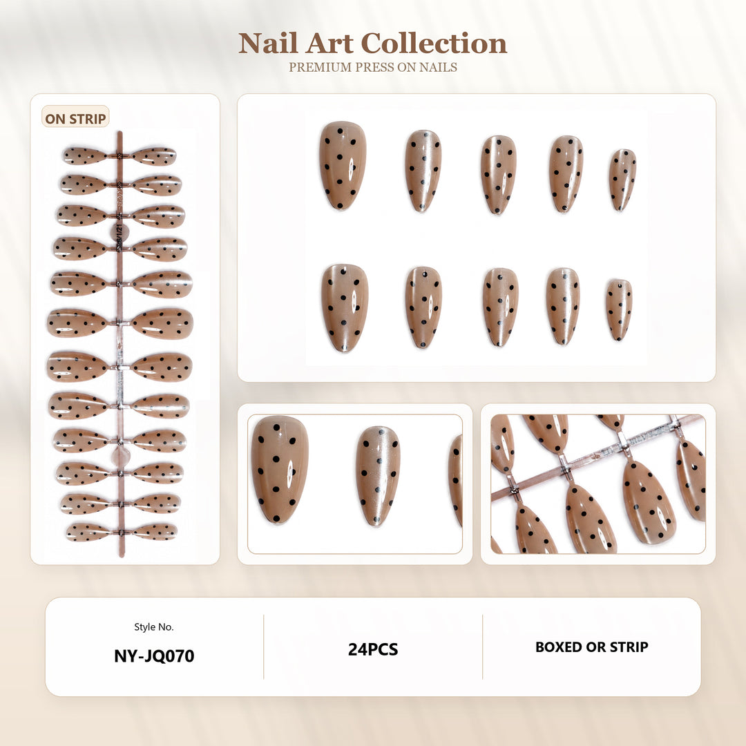 Premium Press-On Nails with Metallic Shine Stornfield