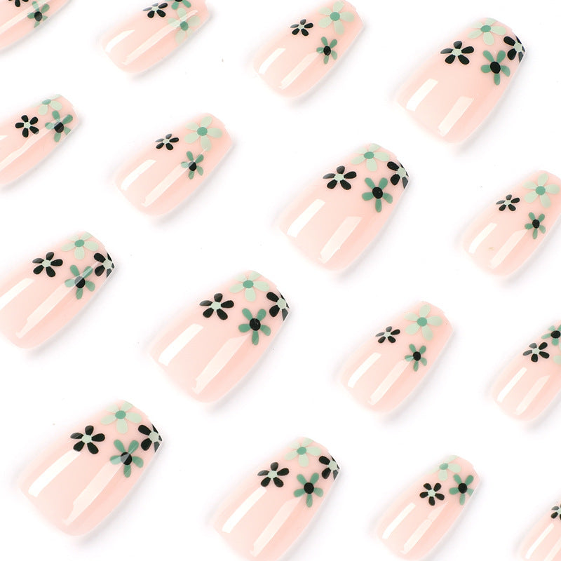 Artful Nail Extensions with Floral Design Stornfield