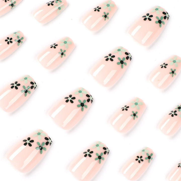 Artful Nail Extensions with Floral Design Stornfield