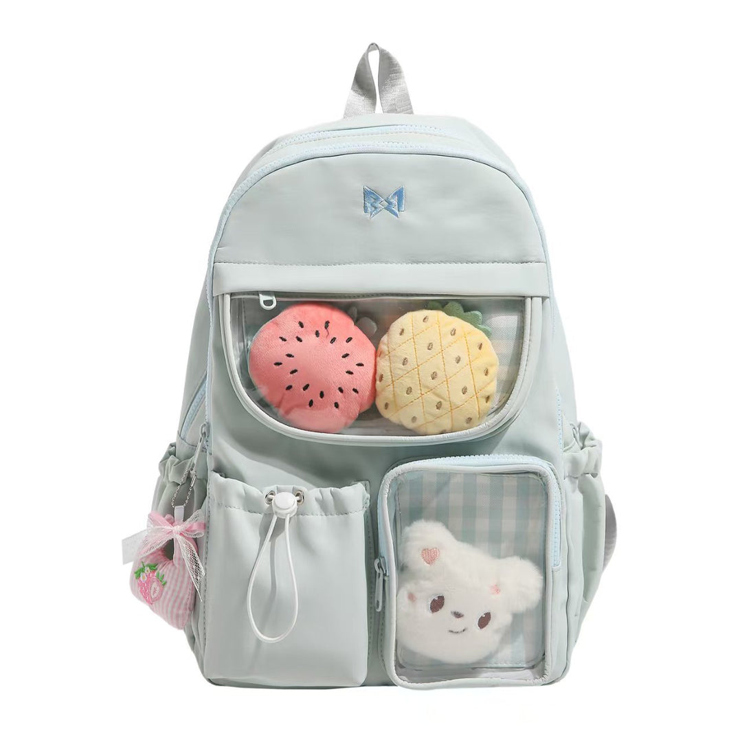Backpack with Transparent Extra Compartments and Stylish Design Stornfield