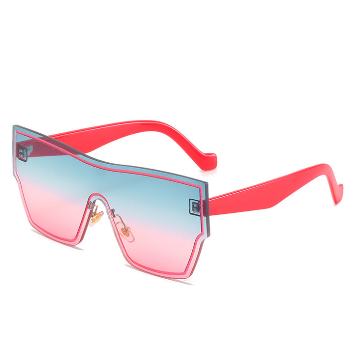 Women futuristic oversized wraparound sunglasses Stornfield