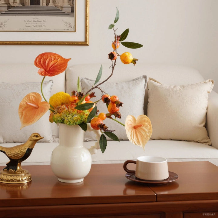 Lifelike Floral Vase Arrangement