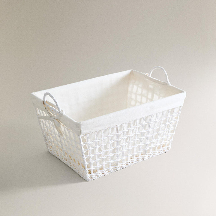 Handcrafted storage basket made of soft natural material Stornfield