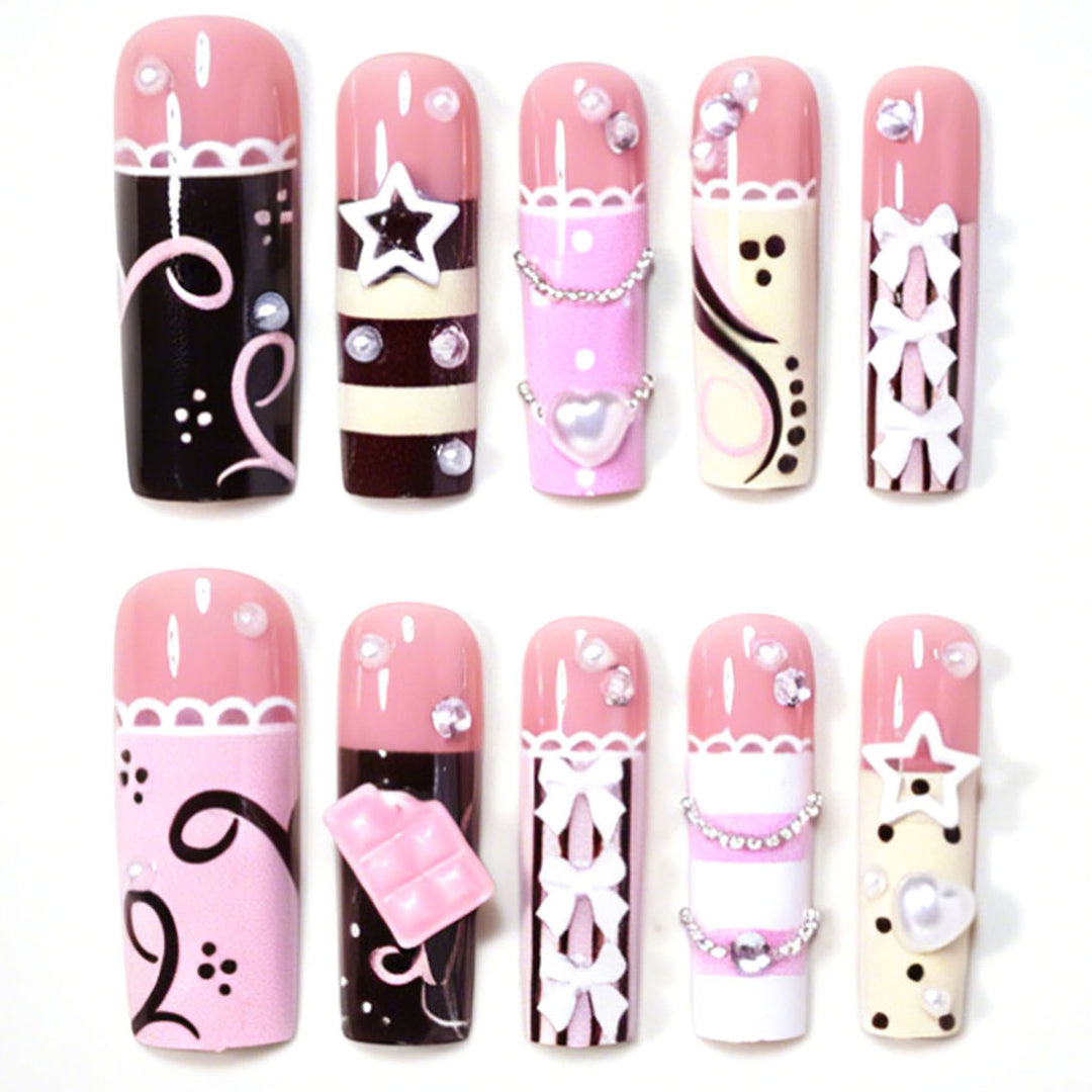 Artistic Statement Press-On Nail Design Stornfield