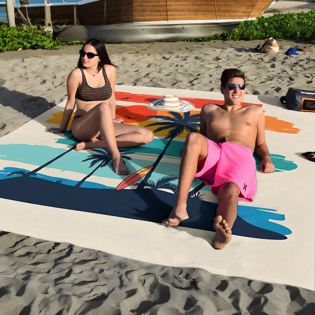 Mandala Design Beach Mat Stornfield