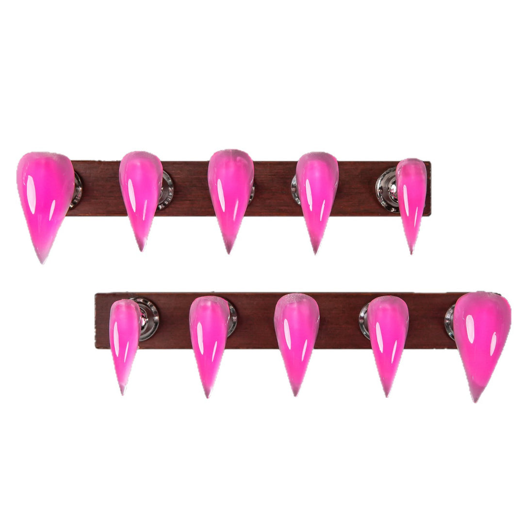 Stiletto Shaped Press-On Nail Set with Glossy Finish