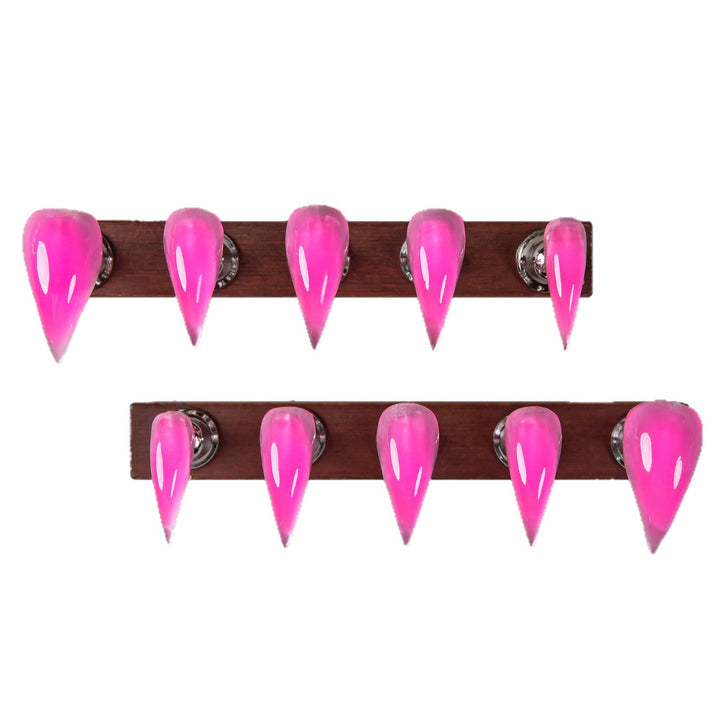 Stiletto Shaped Press-On Nail Set with Glossy Finish