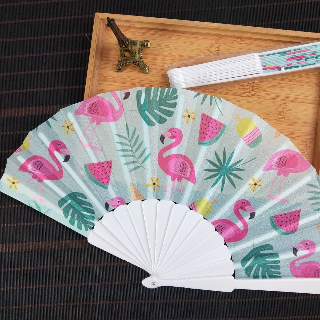 Ladies decorative fan with shimmering shell pattern Stornfield