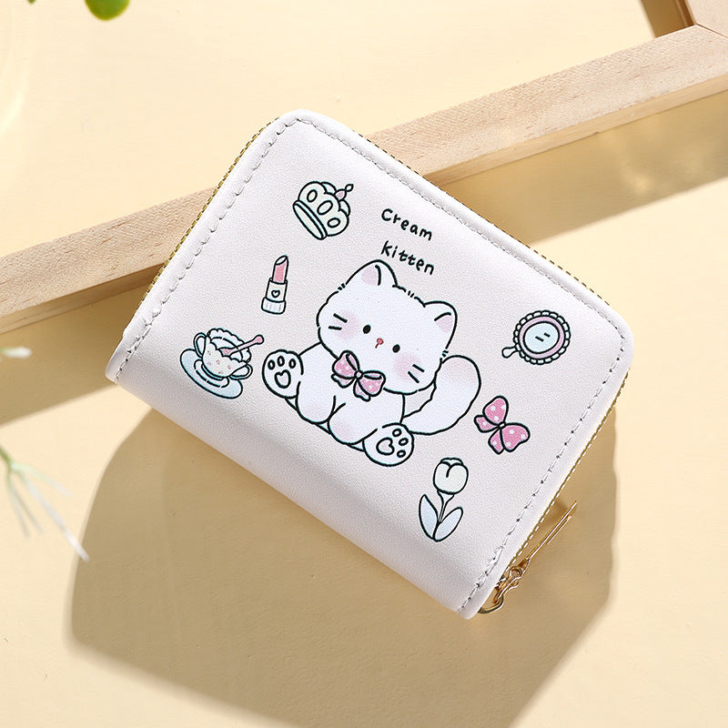 Cute Cartoon-Themed Zippered Coin Purse