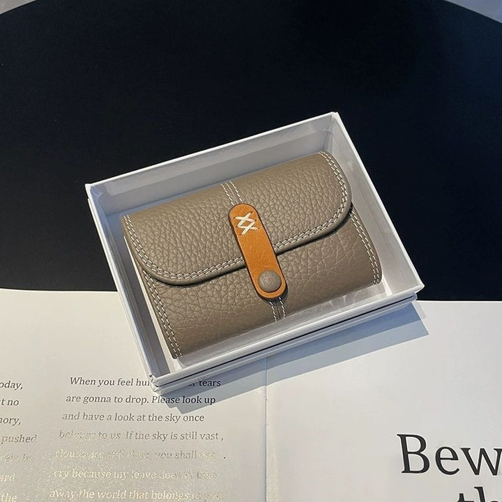 Textured Leather Tri-Fold Wallet Stornfield