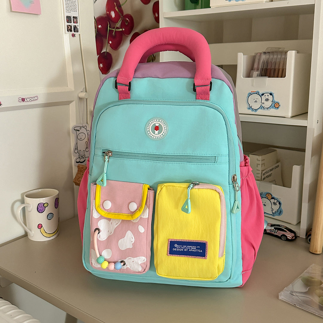 Color Block Multi-Functional Backpack Stornfield