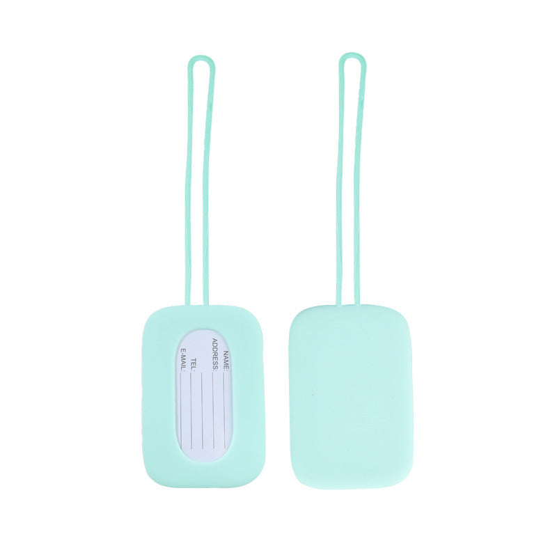 silicone luggage tag with ID window and elastic strap Stornfield
