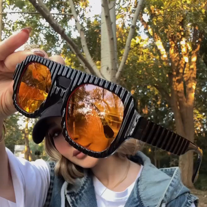 Women's geometric sunglasses with sophisticated structural design Stornfield