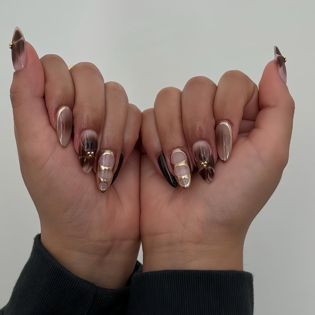 Decorative Press-On Nail Art with Unique Design Stornfield