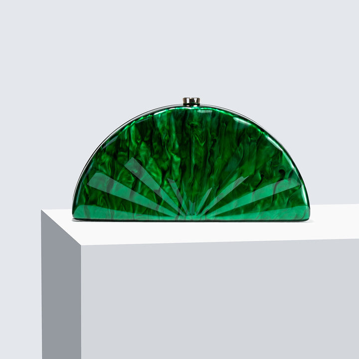 Artistic Half-Moon Clutch