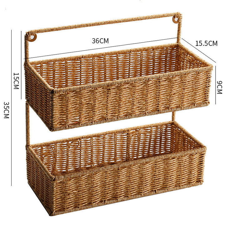 Two-Tiered Handwoven Storage Basket Stornfield