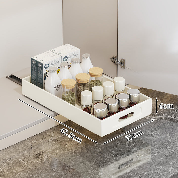 Sliding Pull-Out Kitchen Cabinet Storage Tray Organizer