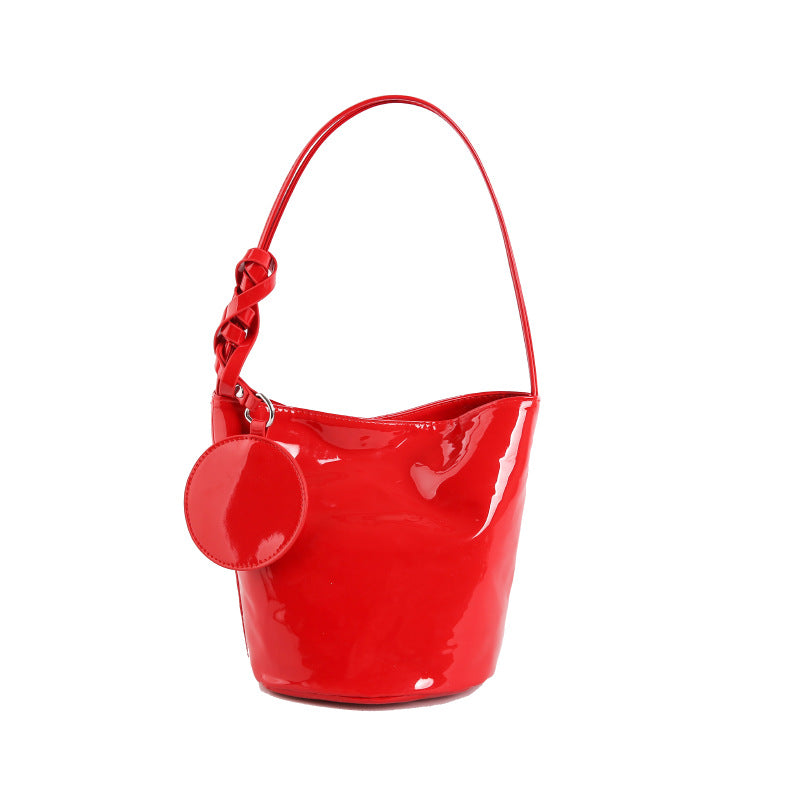 WoChic Patent Leather Bucket Bag Stornfield