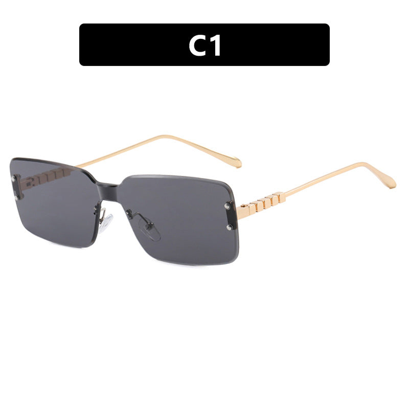 Women's modern rectangular sunglasses with stylish metal frame Stornfield