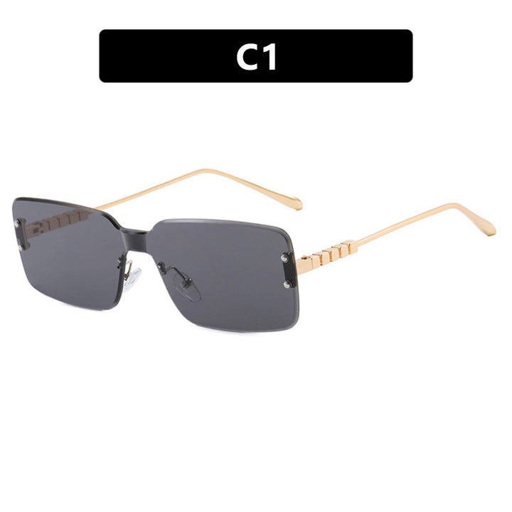 Women's modern rectangular sunglasses with stylish metal frame Stornfield
