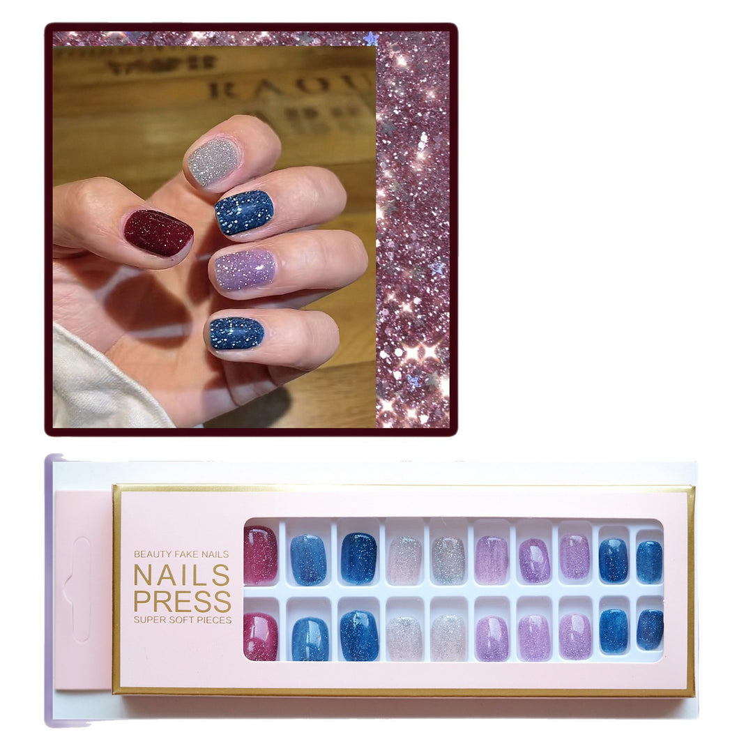 Glittery Press-On Nail Collection Stornfield