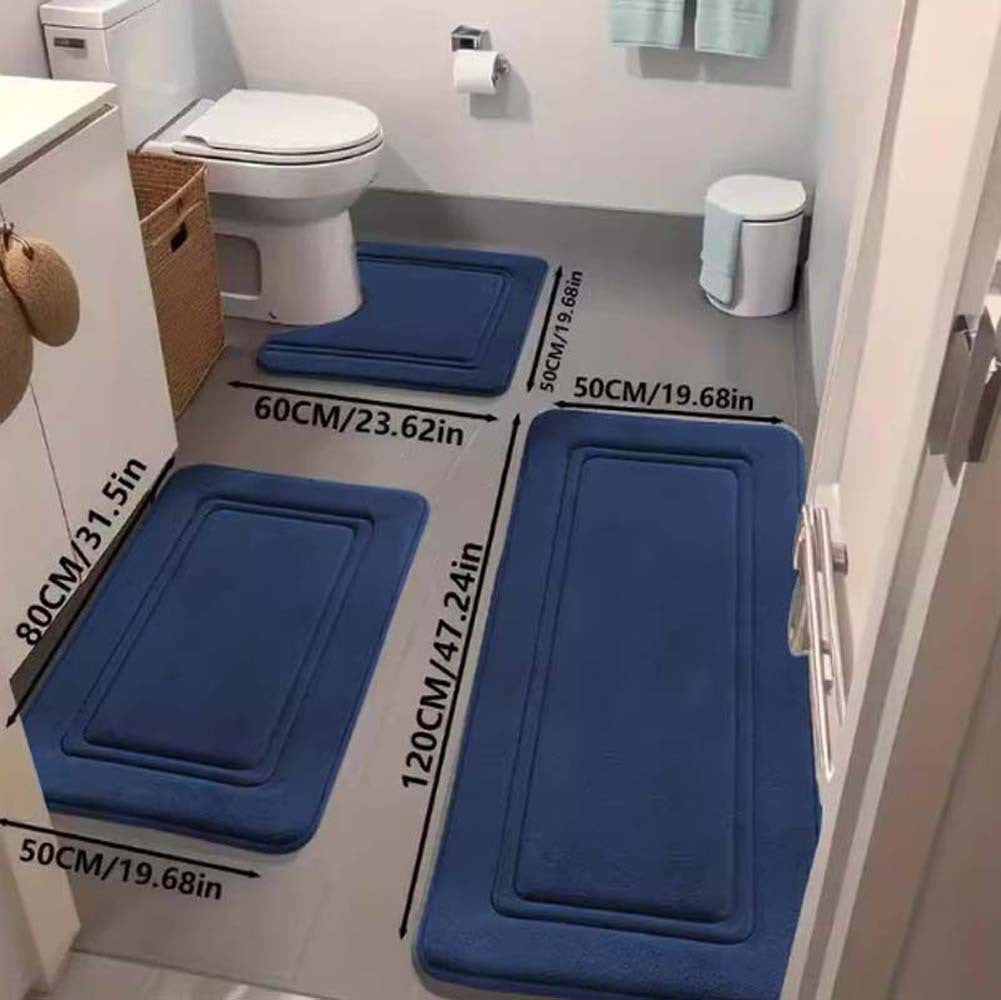 Luxurious Non-Slip Bathroom Rug Set