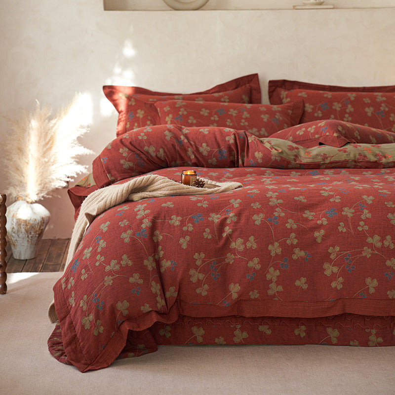 Luxury Reversible Jacquard Duvet Cover Set