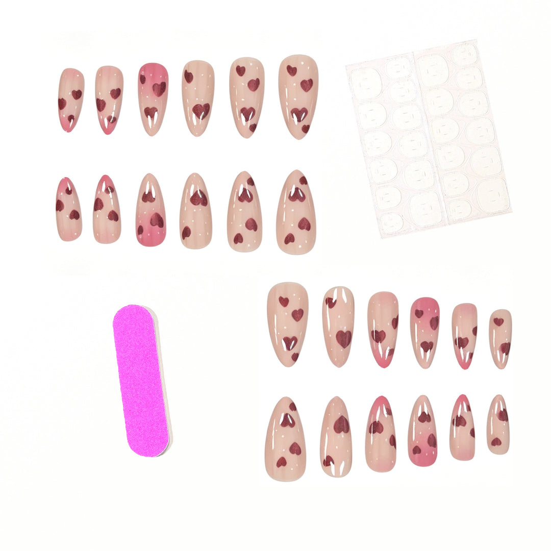 Decorative Heart Nail Enhancements Stornfield