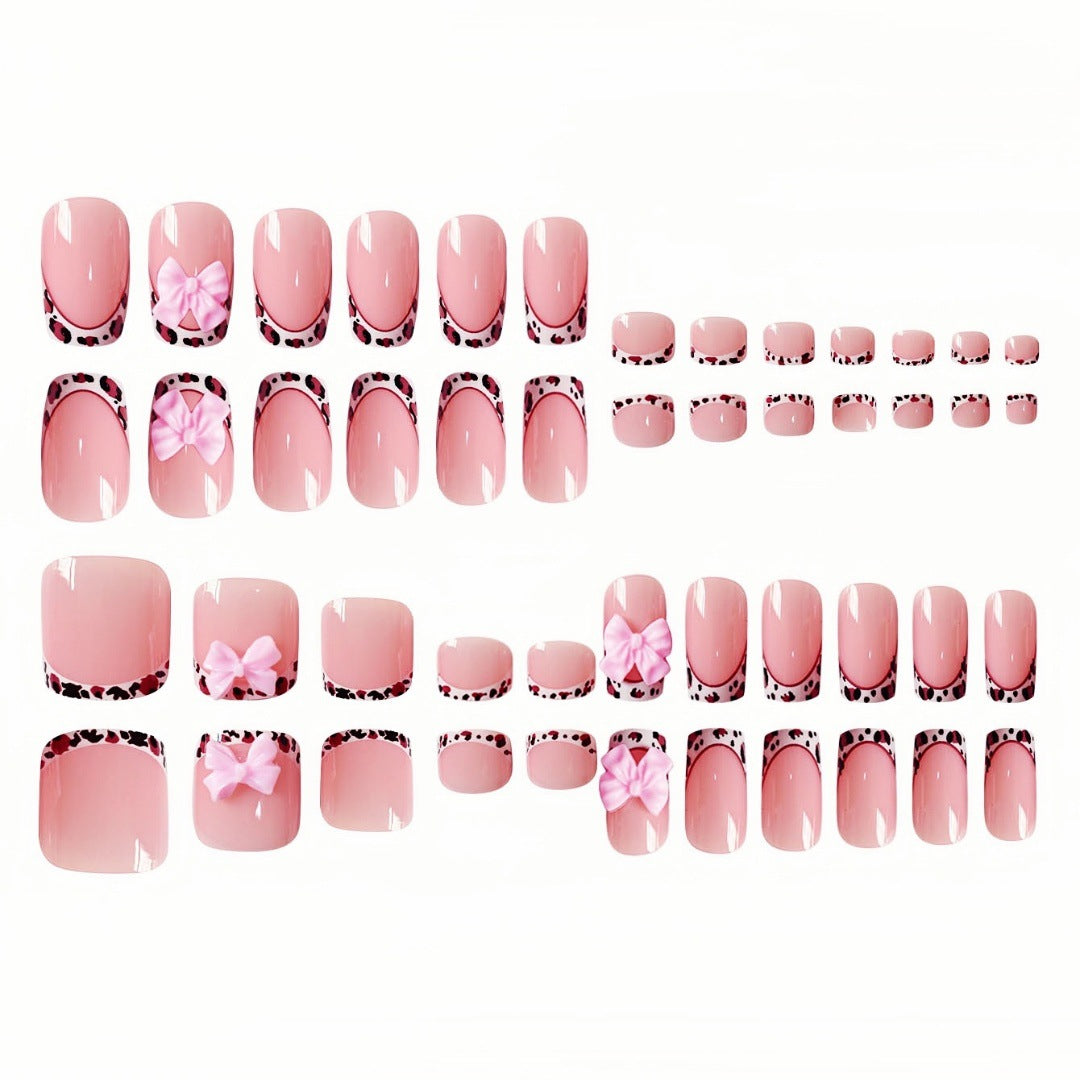 Decorative 3D Bow Press-On Nail Set Stornfield
