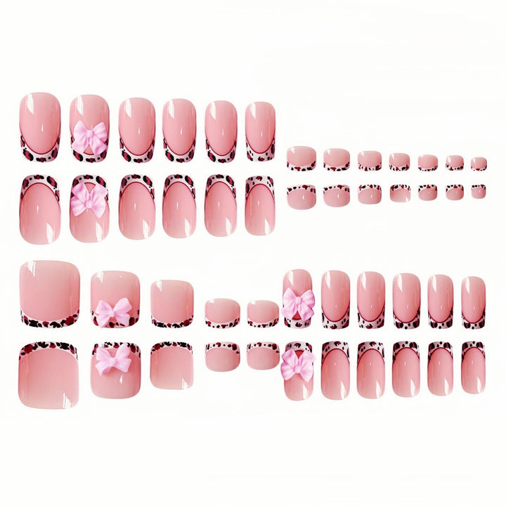 Decorative 3D Bow Press-On Nail Set Stornfield