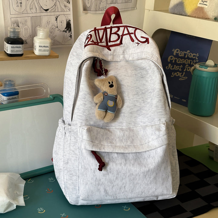 Casual Backpack with Cute Plush Keychain Stornfield