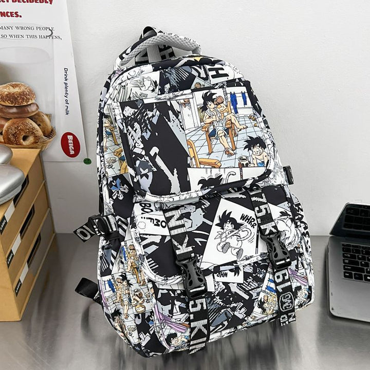 Backpack in Comic Design with Soft Plush Pendant Stornfield