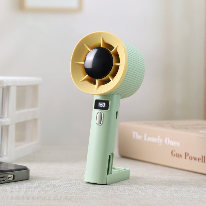 Unisex Portable Hand Fan with LCD Display and USB Charging Function Stornfield