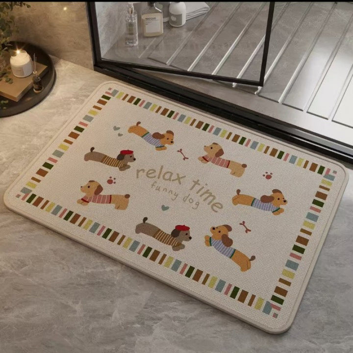 Fun Dog-Themed Anti-Slip Bath Mat Stornfield