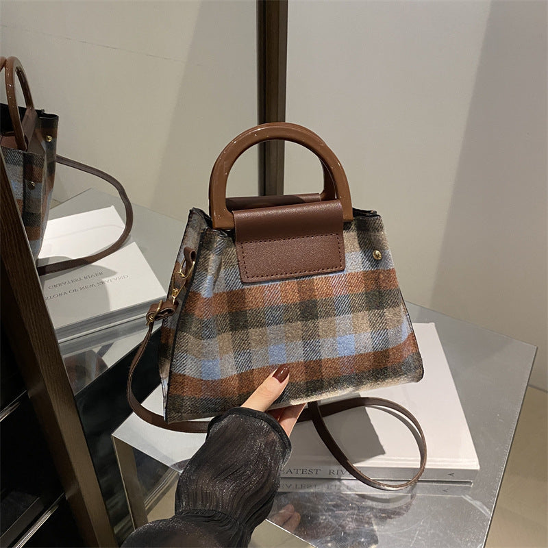 Plaid Structured Mini Handbag Stornfield