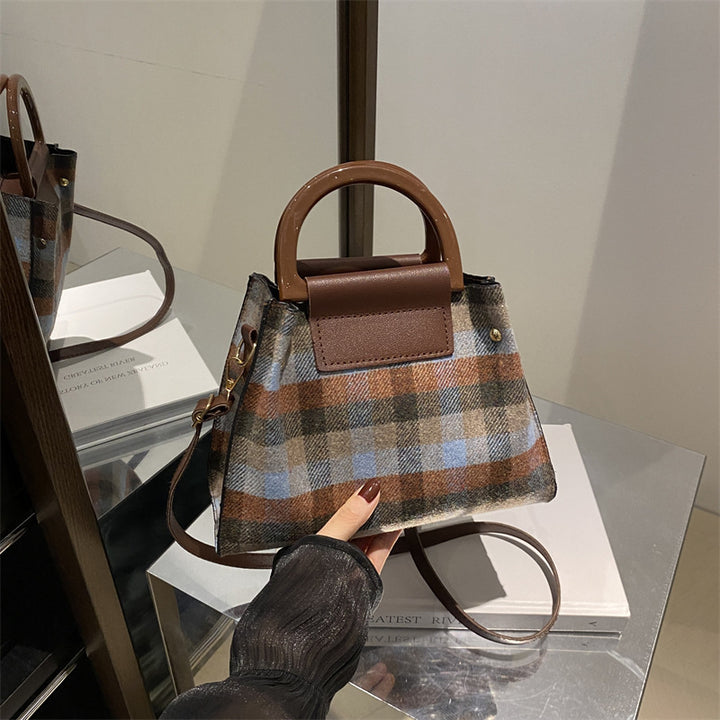 Plaid Structured Mini Handbag Stornfield