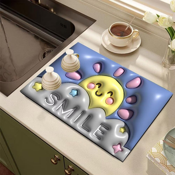Cute Cartoon Dog-Themed Kitchen Mat Stornfield