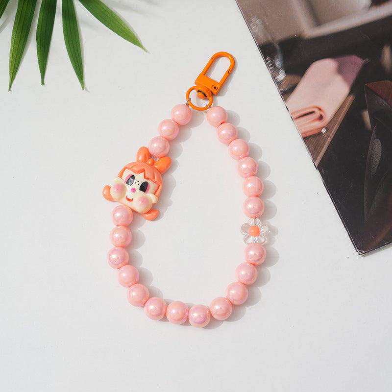 Cartoon-Themed Beaded Keychain Stornfield