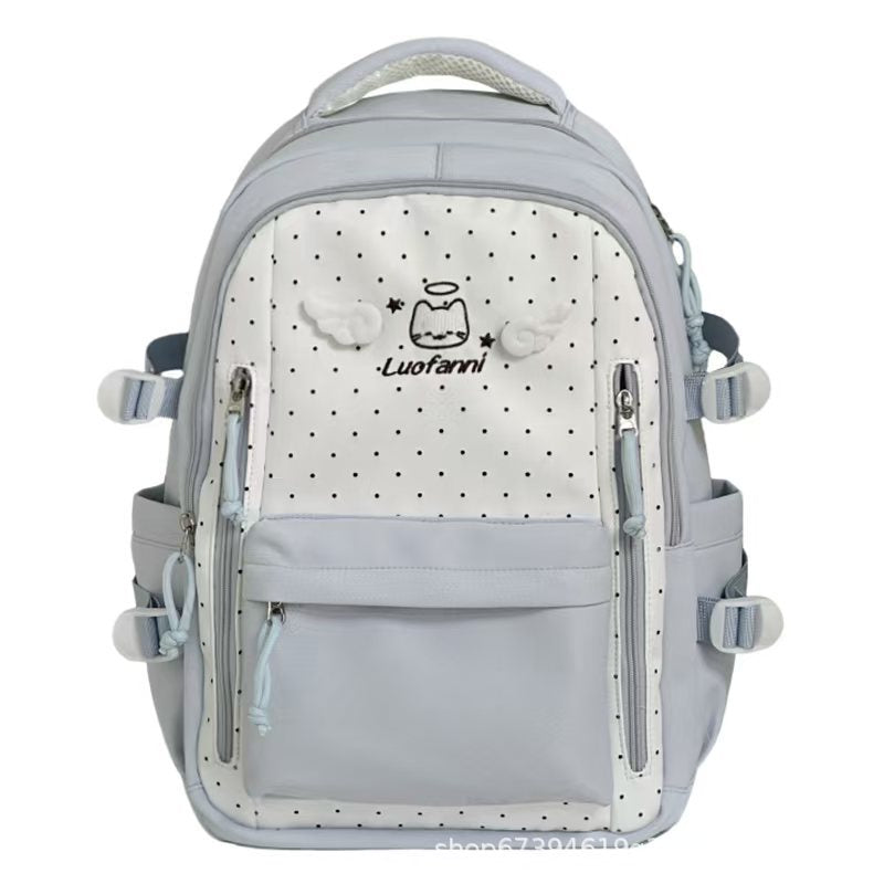 Playful Polka Dot Multi-Pocket Backpack Stornfield