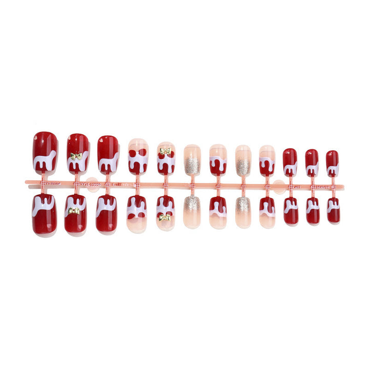 Creative nail art set with playful icing design Stornfield