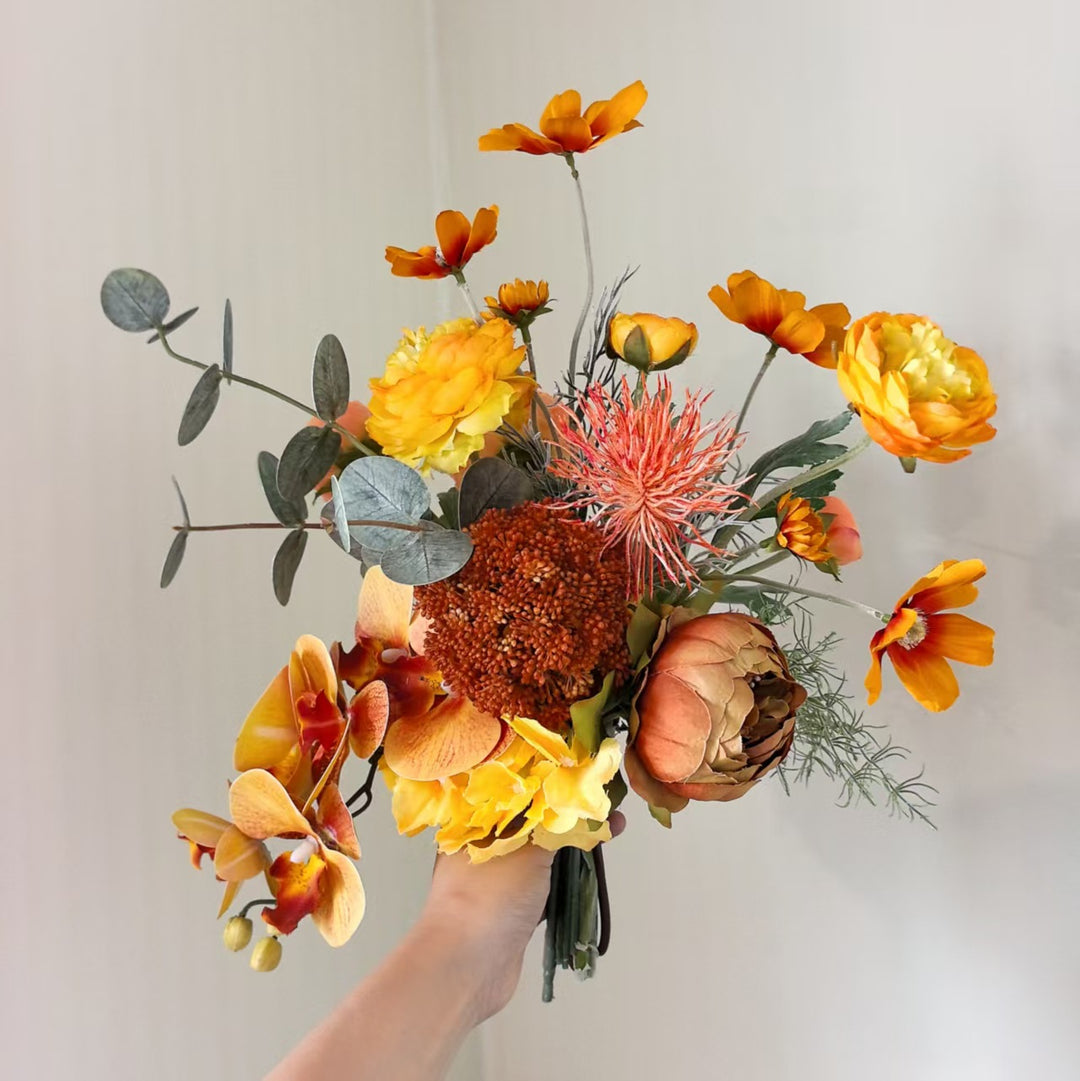 Lifelike Botanical Floral Bouquet