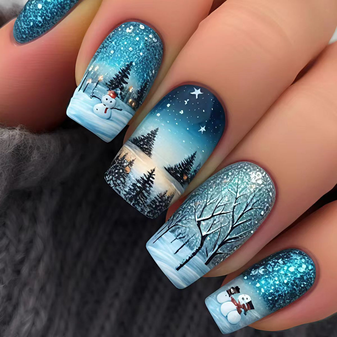 Winter Art Nails in Snowman Design Stornfield