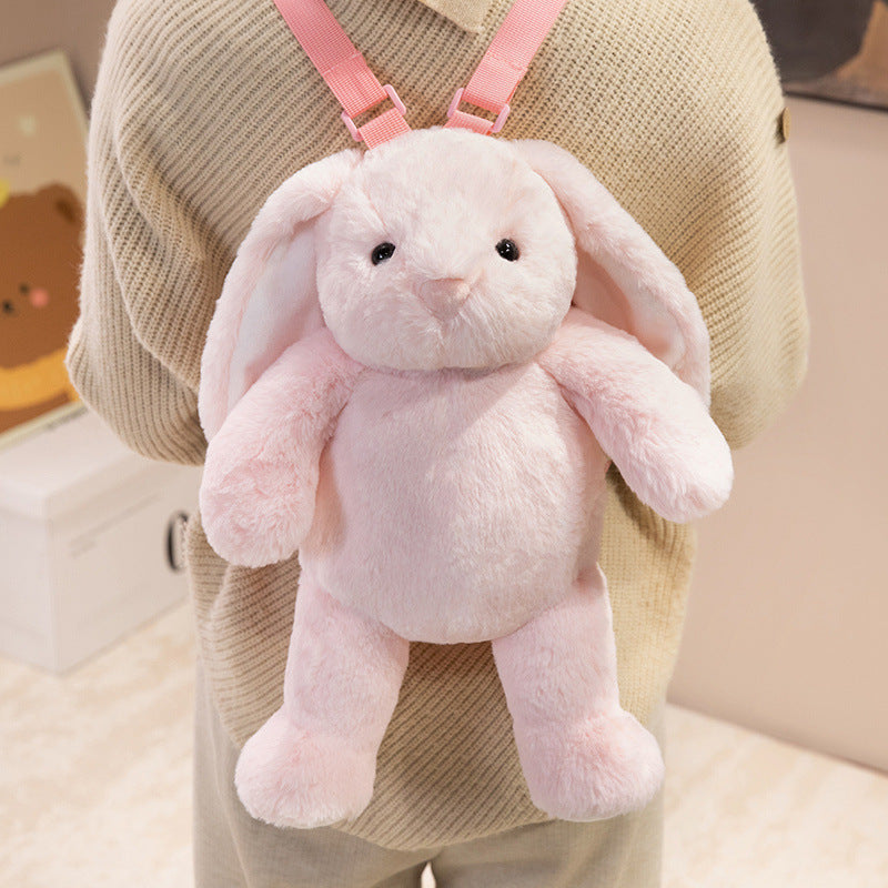 Plush Deer-Shaped Backpack with Adjustable Straps and Zippered Compartment Stornfield