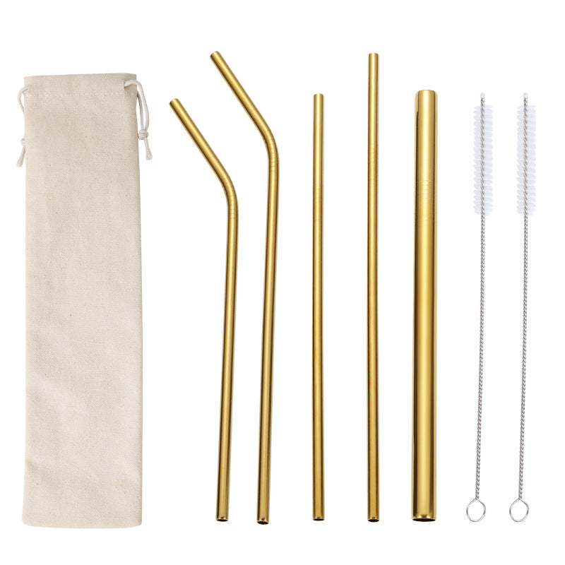Stainless Steel Straw Set with Cleaning Brushes Stornfield