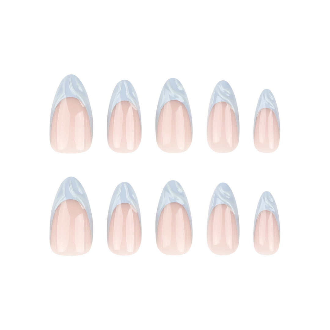 Elegant Nail Extensions with Creative Wave Design Stornfield
