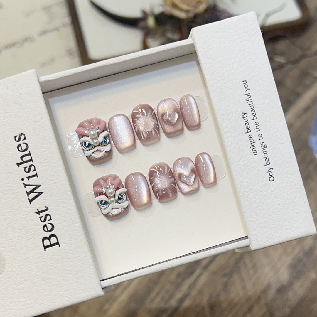Artistic Themed Press-On Nails